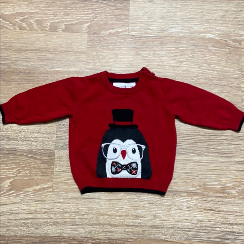 Baby boy sweater with penguin